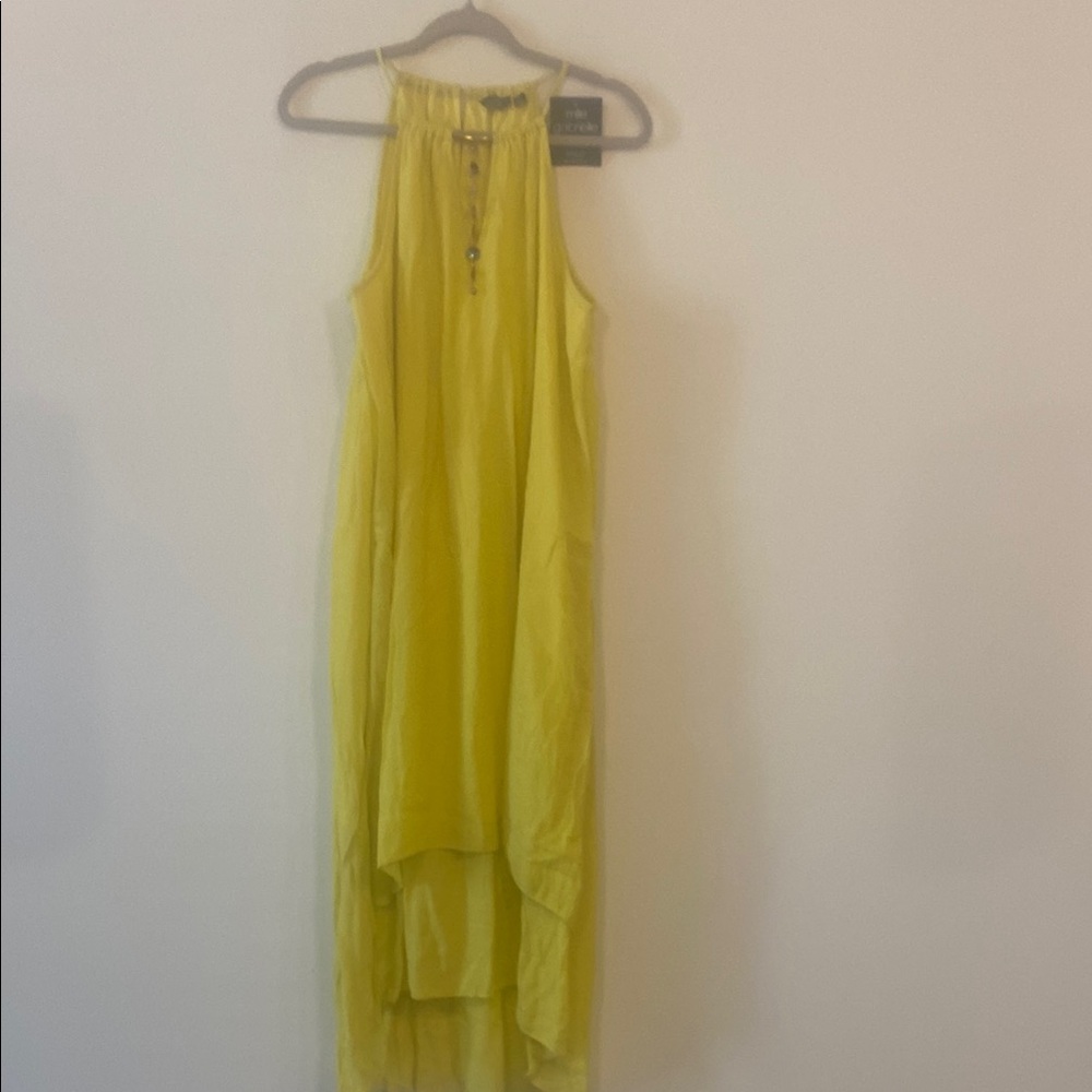 Mlle Gabrielle Yellow High Low Dress